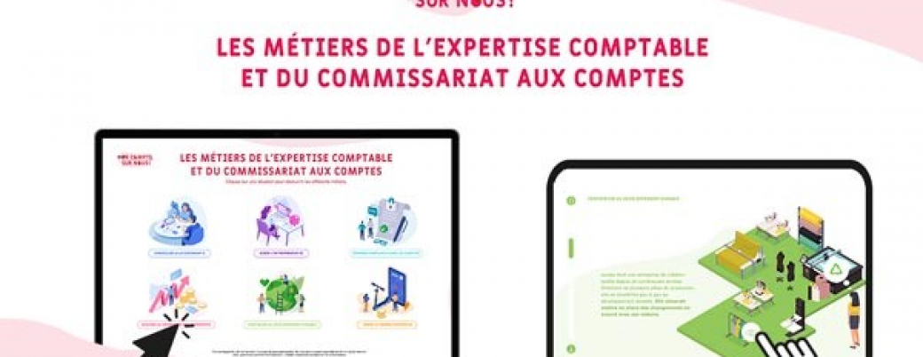 visuel de la page d'accueil du kit pédagogique des métiers de l'expertise comptable