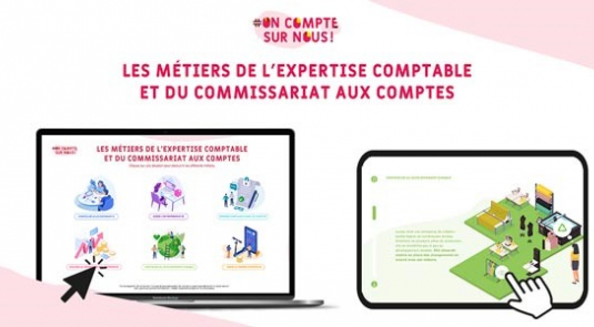 visuel de la page d'accueil du kit pédagogique des métiers de l'expertise comptable